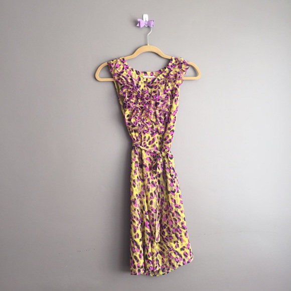 Green and Purple Print Matthew Williamson Dress - Picture 2 of 4
