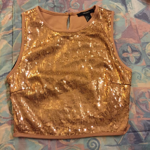Brand New w/o tags Forever 21 Sequin Crop Top