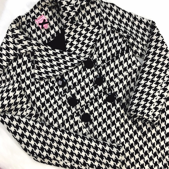 Scooter Brown Jackets & Blazers - Classic Houndstooth Long Coat
