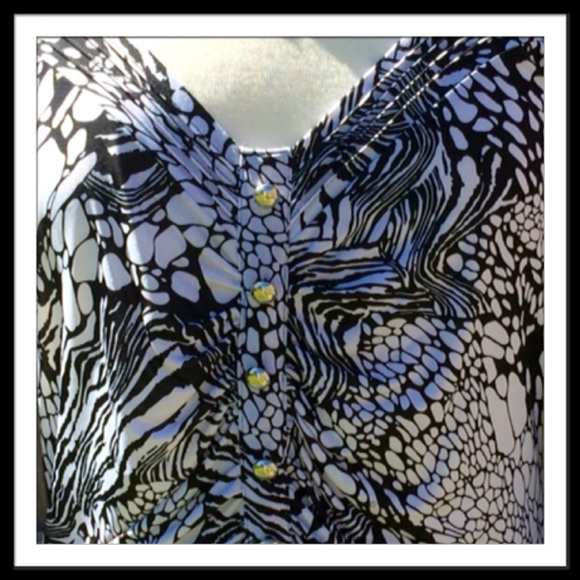 Cache Black & White Top Medium - Picture 4 of 4