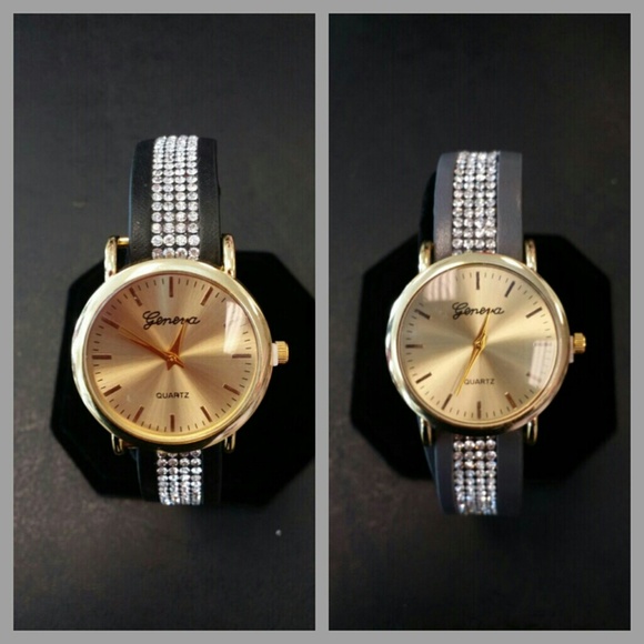 Geneva Leather Wrap Watch