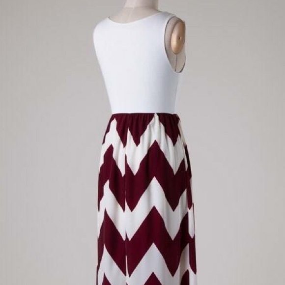 Jersey Chevron Maxi Dress - Picture 3 of 4