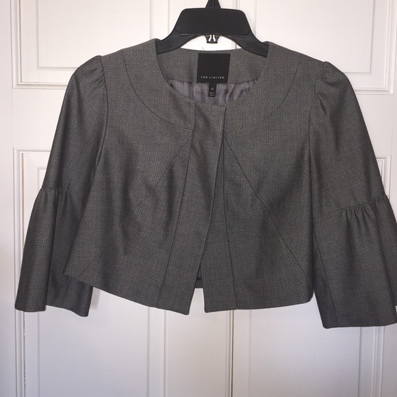 The Limited gray crop jacket