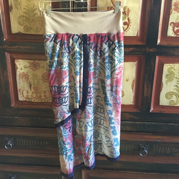 Italian sheer hi-low skirt with built-in slip