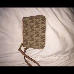 Michael Kors brown wristlet