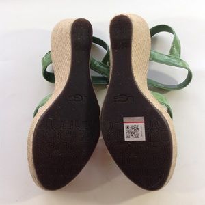 UGG | Shoes | New Ugg Green Espadrille Wedge Sandals 1 | Poshmark