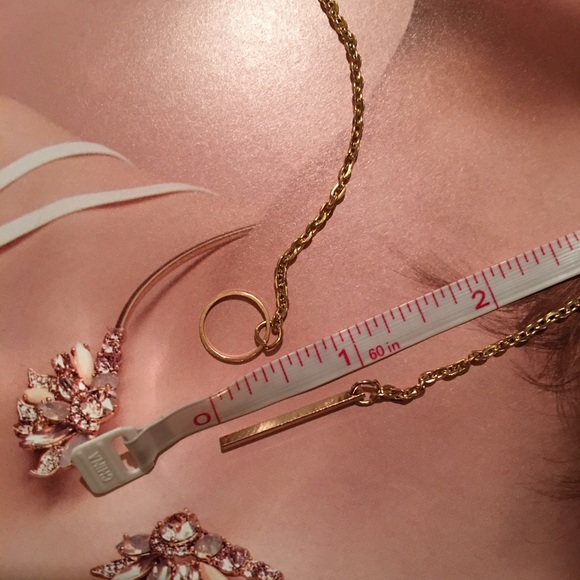 Gold Minimalist Lariat Necklace - Picture 3 of 6