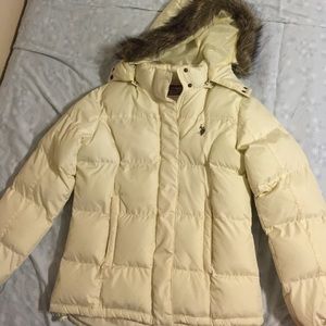 Cream puffy coat