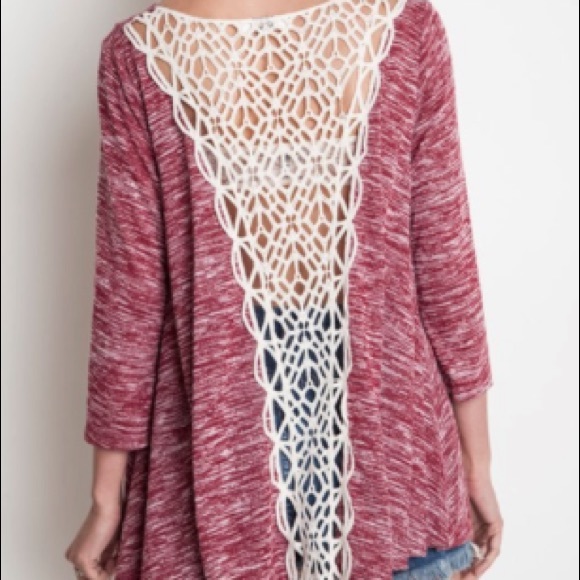 Umgee USA crochet back sweater