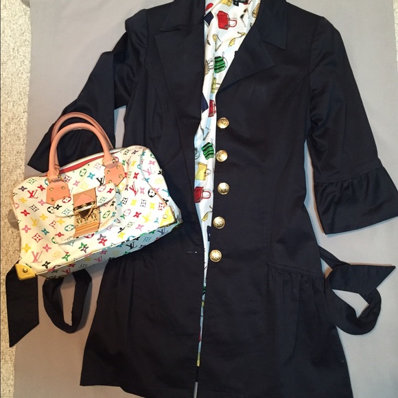 Sara Jane Jackets & Coats - Sara Jane spring jacket navy with ruffle Sara Jane Jackets & Coats - Sara Jane spring jacket navy with ruffle