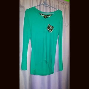 Blue High-low Shirt
