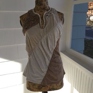Brown Anthropologie Top