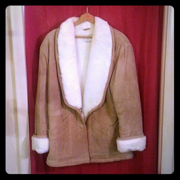 Tan western style leather coat