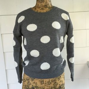 Grey Polka Dot Sweater