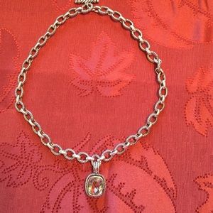 Limon Quartz and SS necklace.