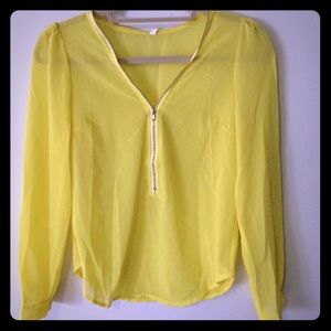 Sheer yellow top
