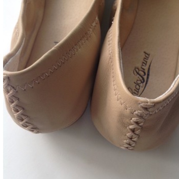 SOLD NEW LUCKY BRAND tan leather ballet flats 8.5 - Picture 4 of 4