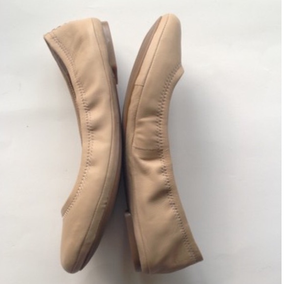 SOLD NEW LUCKY BRAND tan leather ballet flats 8.5 - Picture 2 of 4