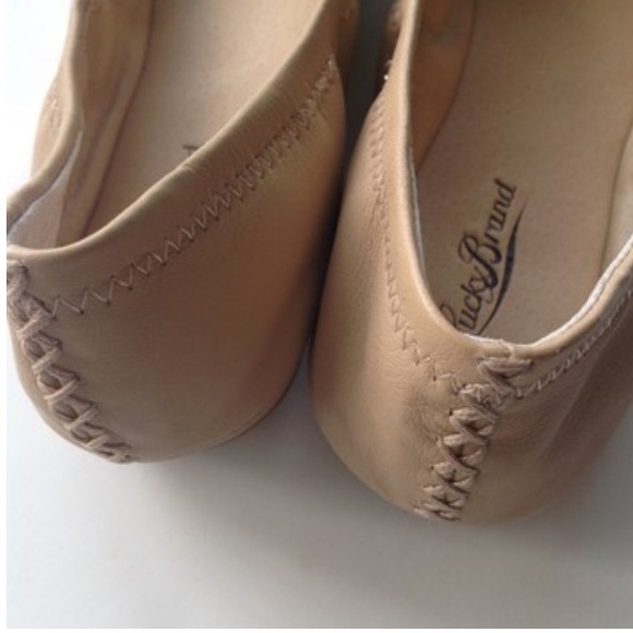 SOLD NEW LUCKY BRAND tan leather ballet flats 8.5 - Picture 4 of 4