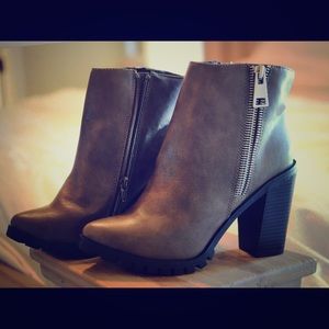 Massimo faux leather booties Never been worn