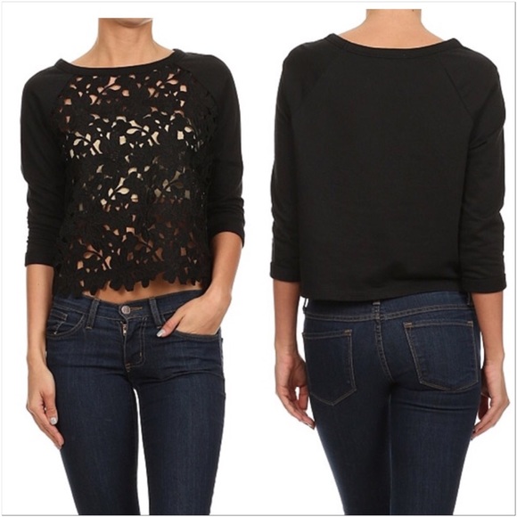 Crochet Top with Raglan Sleeves