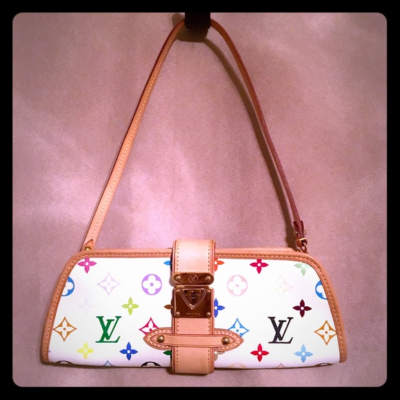 Louis Vuitton Shirley White Multicolor Clutch