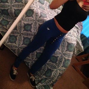 VS PINK blue sweat pant leggings