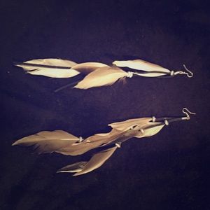 Vintage feather earrings