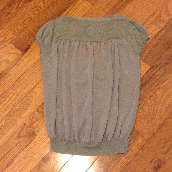 Coincidence & Chance sheer gray top - Picture 2 of 4