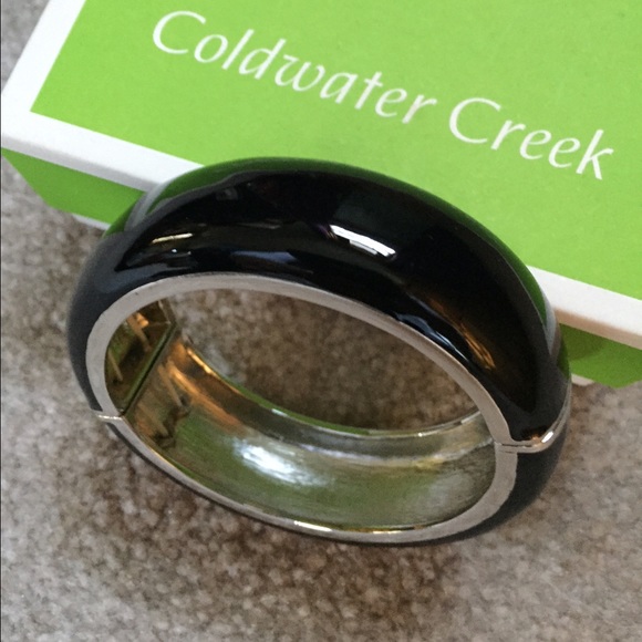 New in box Coldwater Creek Black and Silver Bagle