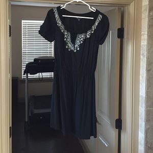 Black peasant dress gap
