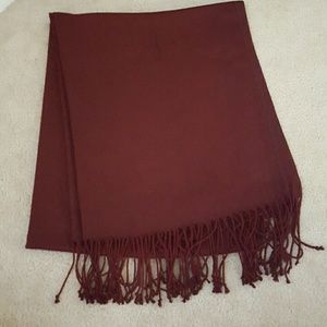 Deep maroon color pashmina