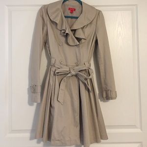 Long Tan Ruffled Jacket