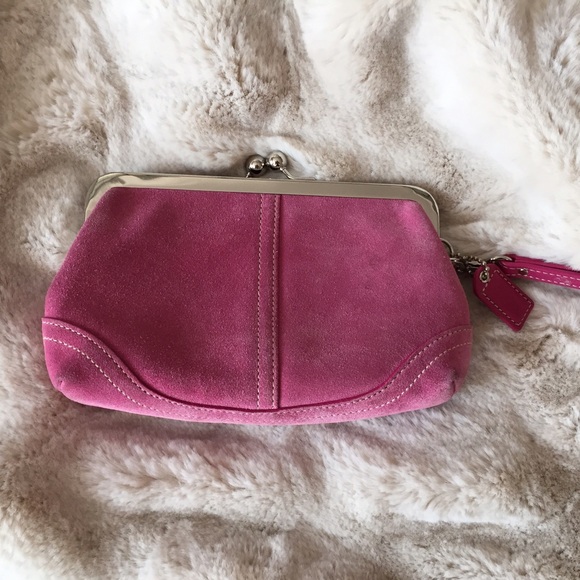 Coach pink clutch