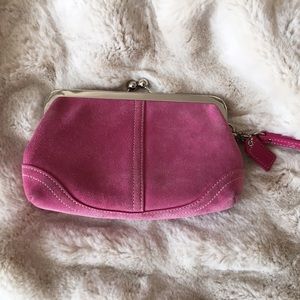 Coach pink clutch