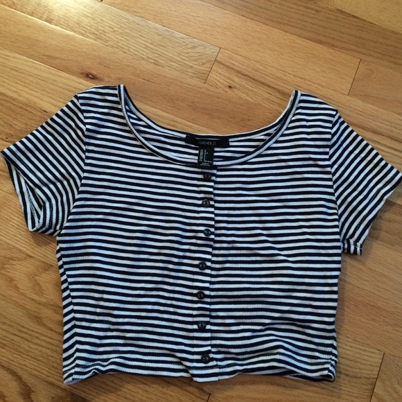 Forever 21 striped crop top