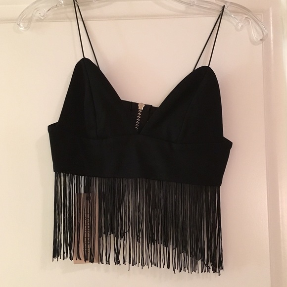 Tops - Fringe crop top