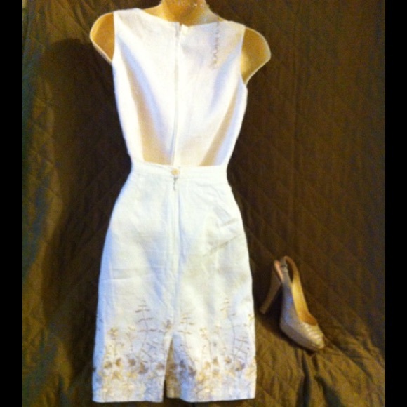 ANN TAYLOR 2PC Linen Embroidered Skirt Set - Picture 2 of 4