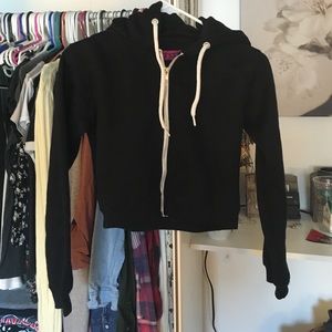 Retro crop hoodie