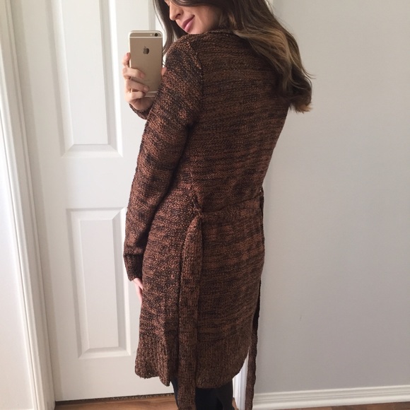 Sold • Brown Blended Cardigan Sweater - Picture 2 of 4
