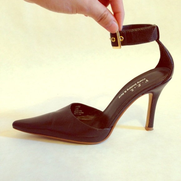 Brown Ankle Strap Heels