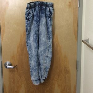 Acid wash joggers