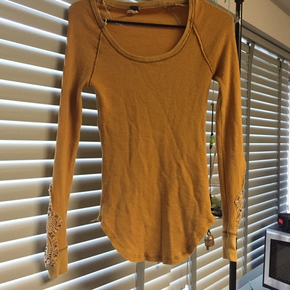 Free People Marigold thermal Henley