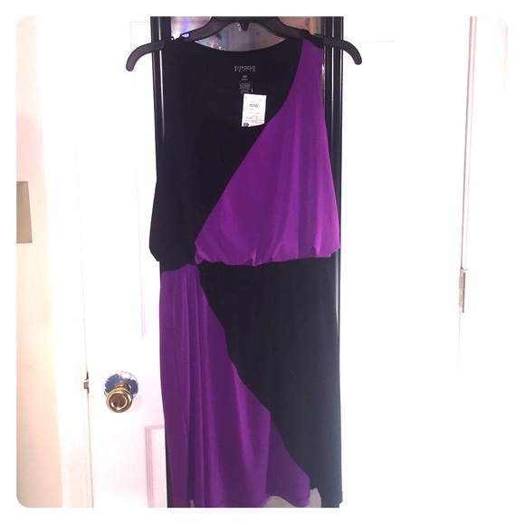Black and purple tank dress. NEW!