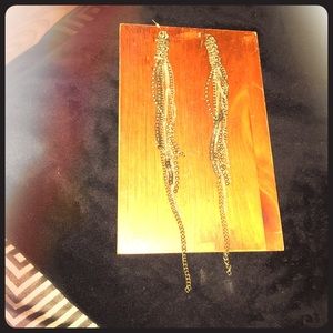 Long dangling earrings