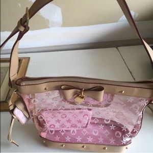 Clear pink purse