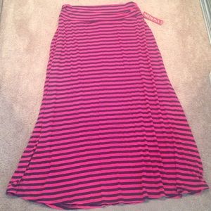 Maxi skirt navy and pink