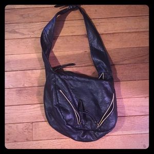 Faux leather cross body bag