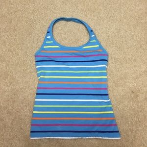 Blue multicolored tank top