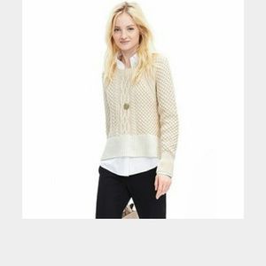 BNWT Banana Republic cable knit cropped sweater